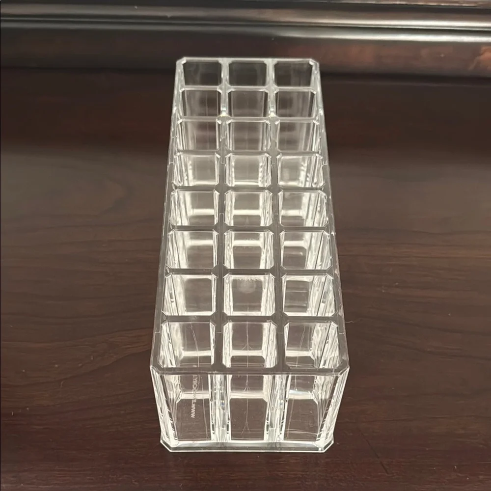 Clear Acrylic Lip Gloss Organizer by Alegory- 24 Spaces for Lipstick Products